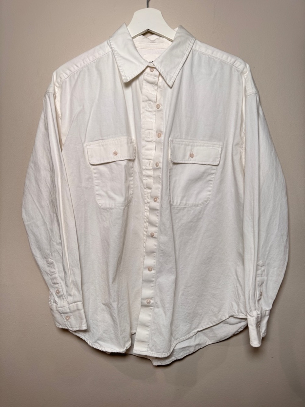 Aerie woman’s White Button Down Shirt Size XS Oversized